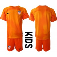 Forenede Stater Målmand Hjemme Trøje Børn VM 2022 Kortærmet (+ Korte bukser)